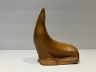 Vintage Oregon Myrtlewood Hand Carved Seal Sea Lion Solid Wood Figurine