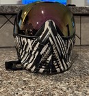 Used Push Unite Paintball Airsoft Mask Goggles - Infamous Zebra W  3 Extra Lens