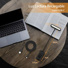 14 Led Book Light Usb Rechargeable Reading Lamp Clip On Flexible Warm Cool Light