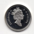 1997 Canada Silver Proof 10 Cents Dime Coin From Set Golden Toning