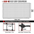 Baseball Softball Backstop Net 10x10 Ft Heavy Duty Pe Knotted Black