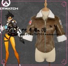 Game Overwatch Tracer Jacket Halloween Cos Coat Cosplay Costume Party Unisex