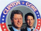 Clinton Gore Victory In 92 Campaign Button Pin Bill Clinton Al Gore 3  Vintage