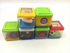 Fisher Price Peek A Boo Blocks Lot Of 6 Boys Soccer Train Baseball Boat Lot A