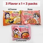 Samyang Hot Chicken Spicy Ramen Noodle Assorted Mix Buldak  3 Flavor  Pack Of 3