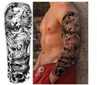 4 Sheets Temporary Tattoo Sleeve Large Full Arm Fake Tattoo Sticker For Leg Arm