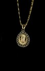 Newborn Baby Kids Boys Girls Virgen De Guadalupe Teardrop Bracelet Gold Filled