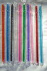 Reusable Straws Clear Solid Colors Plastic Acrylic 9    With Rings Bpa Free Sealed