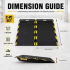 2 Pack Heavy Duty Shed Ramp with 1500lbs Capacity  36 x48 for Riding Mower