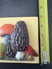 Lot Of 2 Vintage Retro Mushroom Plaster Plaques Wall 70s 60s Mcm Hippie Decor