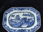 Chinese Antique Blue And White Flowers Porcelain Plate