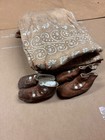 Children s Vintage Set  1800s Dress With Leather Shoes