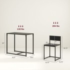 3-piece Industrial Dining Table Set For 2 Kitchen Table And Chairs