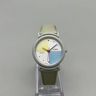 Vintage Casio Womens Watch 28mm Silver Tone Beige Leather 319 Lq-15 New Battery