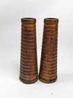 Antique Wooden Mill Sewing Spools Primitive Bobbin Candle Holders Bud Vase 7 