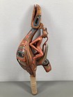 Tlingit Raven Rattle Northwest Coast Design Carved Wooden Effigy 18 