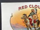 Antique Cigar Box Label  Red Cloud