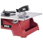 Skil 7-inch Corded Electric Wet Tile Saw With Stainless Steel Table Top Red