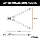 Curt 19745 Universal Car Rv Tow Bars For Flat Or Dinghy Towing 5k W 2  Coupler