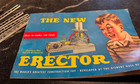 Rare 1954 Gilbert Erector Set Cardboard Box  Book   Parts Huge Lot Vtg Toy