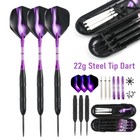 3pcs Steel Tip Dart Set Barrel Aluminum Shafts 22g Professional Competition Dart
