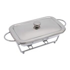 Countertop Chafing Dish  Buffet Set Warming Tray  Buffet Server Tempered Glass