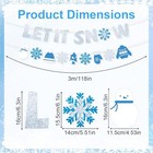 Let It Snow Winter Banner  Pre-strung Glitter Winter Wonderland Party 