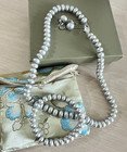 Honora Collection Gray Freshwater Pearls Set Necklace Bracelet Earrings W box