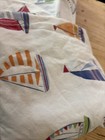 Pottery Barn Kids Twin Size Sheet Set Sailboats Nautical Three-piece Cotton  g14