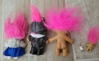 Russ Troll Dolls Pink Hair 5  Figures Israel Jewish Star Pilot Gear W  Baby  L3