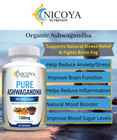 Organic Ashwagandha Capsules 1300mg Supplement W  Black Pepper Root Powder   2pk