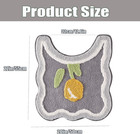 Toilet Rug U-shaped  Floral Non-slip Bath Mat Soft Plush Contour Bathroom Rug  A
