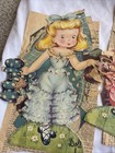 Vintage Paper Doll Set Merill Becky And Betsy  4  Stand Up Dolls 1952