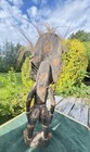 Vintage 21  Sepik River Mindimbit Wood Ancestral Figure Papua New Guinea W  Tag