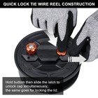 Tie Wire Reel     Lightweight Aluminum  Quick Lock Mechanism  Ambidextrous Rewind