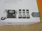 At t Cl84365 Corded Telephone Answering System W 3 Cordless Phones New
