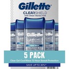 Gillette Cool Wave Clear Gel Men s Antiperspirant And Deodorant  3 8 Oz   5 Pk  