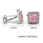 Men Cufflinks Jewelry Square 1 Pair Of Shirt Suit Cuff Links Rhinestone Classic