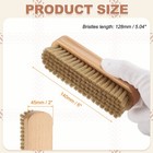 Shoe Cleaning Brush 6 x2  Beech Wood Pig Bristle Boot Polish Brushes  Gray Brown