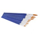 12pcs Wooden Artist Pointed Brush Set For Oil Paint Acrylic Paint  blue 