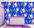 3d Cartoon Rabbit Love G7222 Wallpaper Wall Murals Removable Self-adhesive Honey