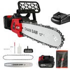 12  Cordless Chainsaw 21v Brushless Electric Handheld Chain Saw  battery charger