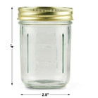4 Box 8 Oz Mason Jars  Regular Mouth Half Pint Canning Jars  12-pack Glass Jars