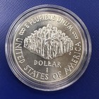 One Silver Dollar 1987 Proof  1 Silver Usa Constitution Commemorative Coin