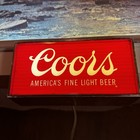 Vintage 1968 Rare Coors Beer Lighted Shadow Box Beer Sign Metal Made Usa Large