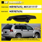 For 2004-2011 Mitsubishi Endeavor Front rear Right Outer Door Handle Black 2-20x