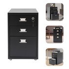 Mobile Filing Cabinet 3 Drawer Organizer Vertical File Cabinet Office Storage