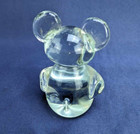 Small Hand Blown Clear Glass Mouse Vintage Paperweight Desk Decor