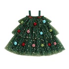 Kids Baby Girls Christmas Tree Sleeveless Tulle Skirt Party Princess Tutu Dress