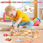 Wooden Puzzles For Toddlers  8 Pcs Farm Animal Matching Egg Puzzle  Montessori T